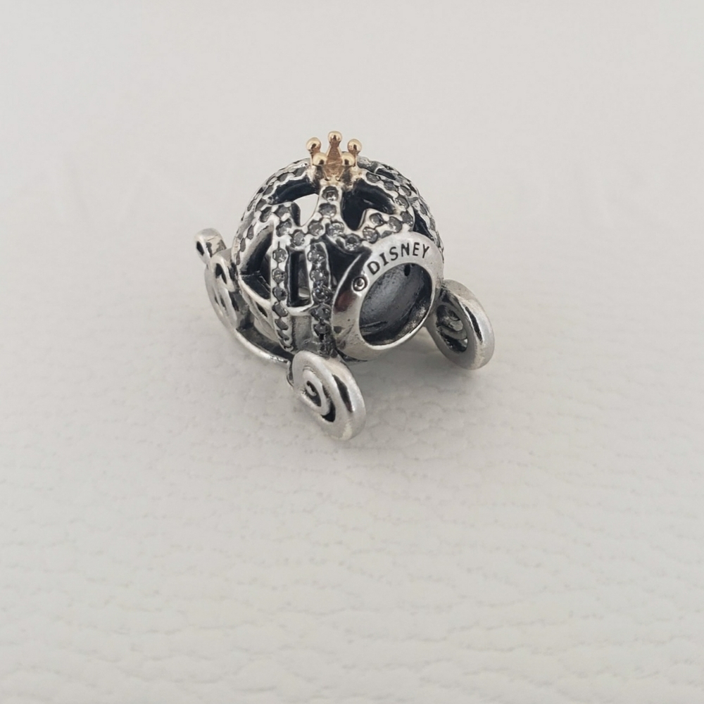 💫 Authentic Pandora ⭐️RETIRED⭐️ DISNEY CINDERELLA CHARM / With 14k GOLD